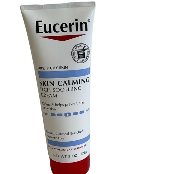 EUCERIN SKIN CALMING CREAM Itch Soothing 8 OZ. Lot Of 2 - Picture 2 of 3